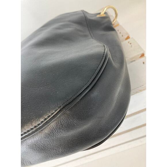 MICHAEL KORS, NWT LAGE BLACK SMOOTH LEATHER SHOULDER BAG - Picture 9 of 15